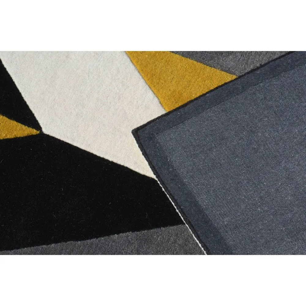 Aztec Patterned Yellow & Gray Designer Area Carpet 2*5ft