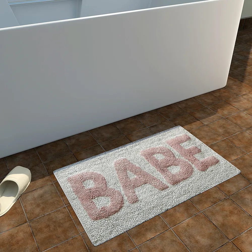 Babe Printed High Absorbent White Kids Bathmat