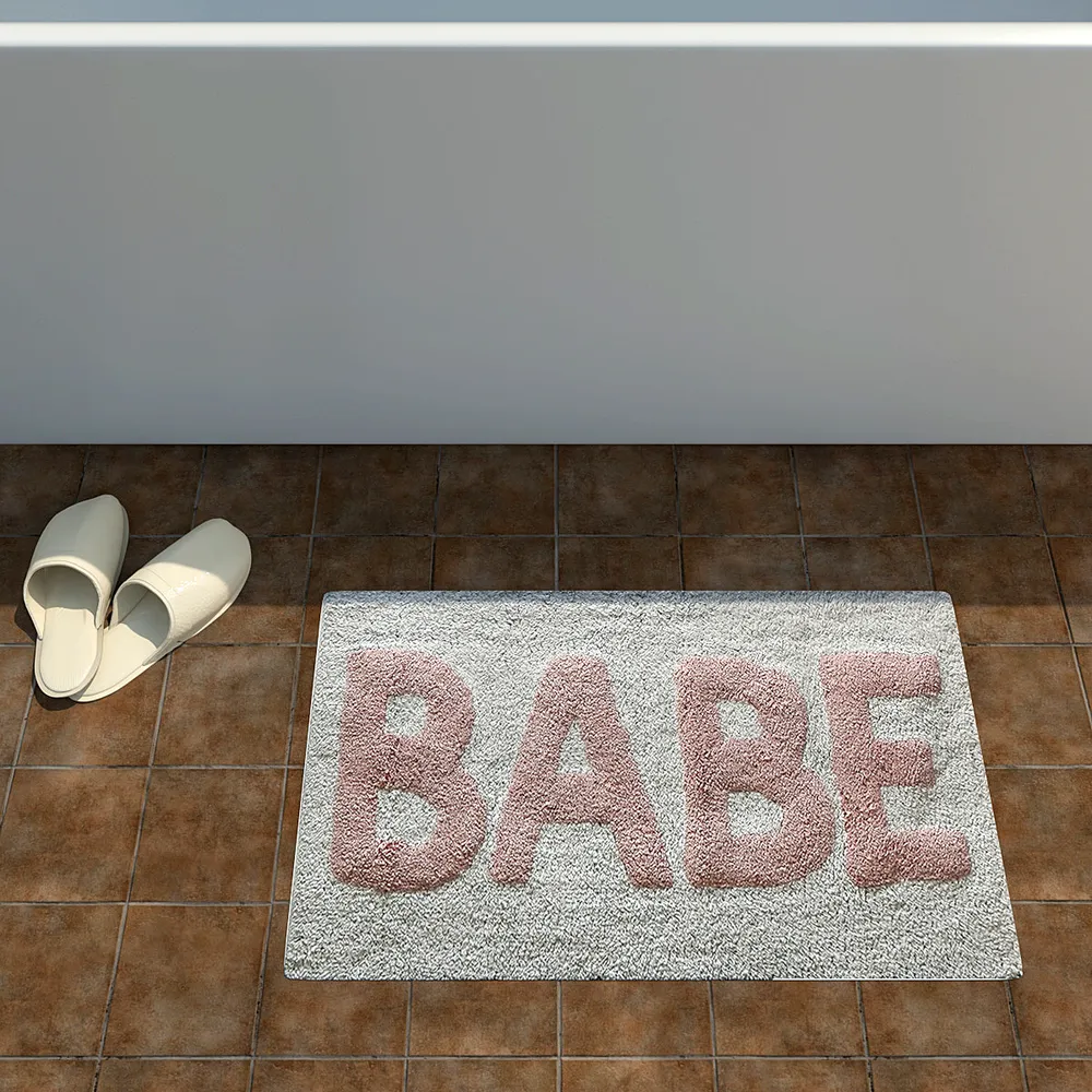 Babe Printed High Absorbent White Kids Bathmat