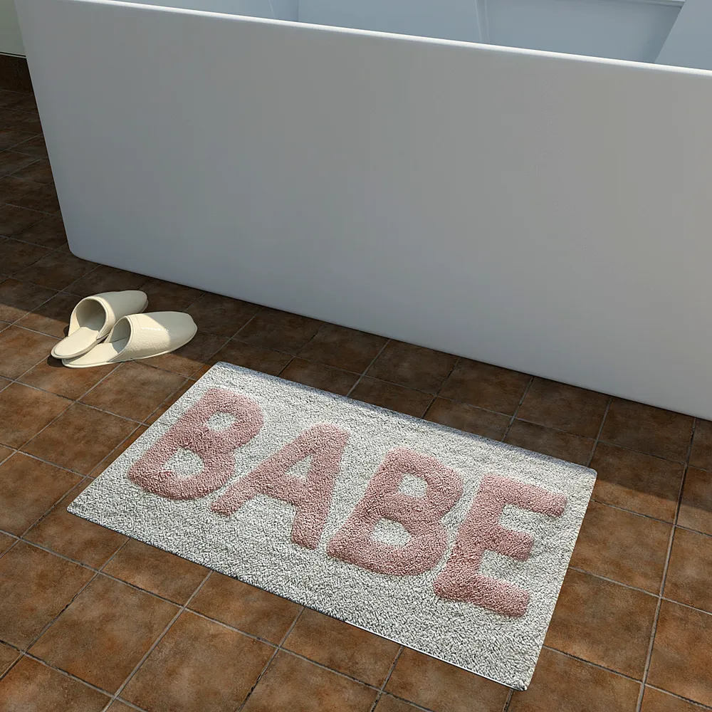 Babe Printed High Absorbent White Kids Bathmat