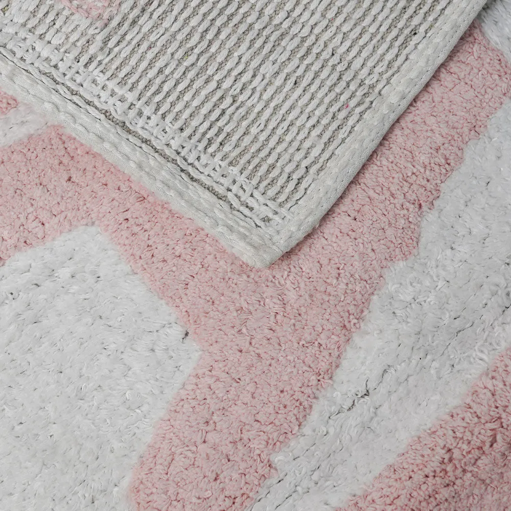 Babe Printed High Absorbent White Kids Bathmat