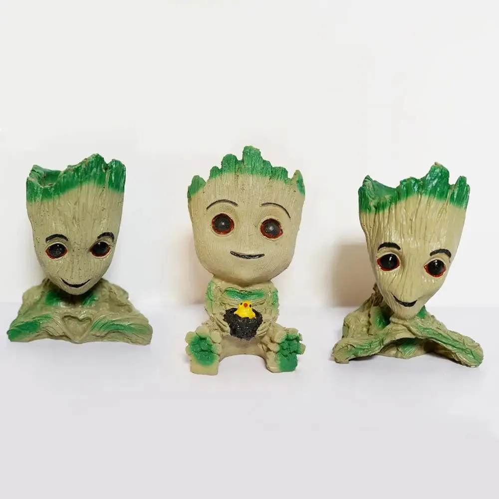 Baby Groot Planter Flower Pot for Home Decor Set of 3