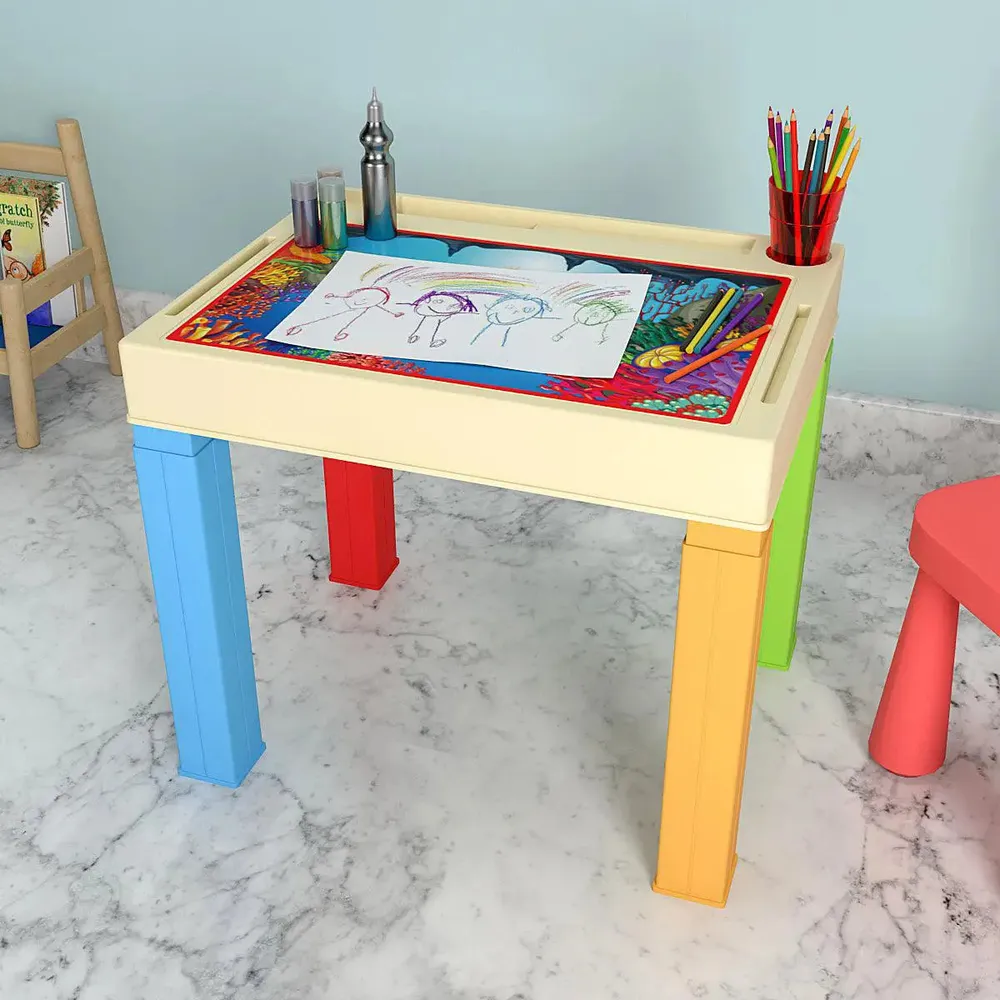 Baby Mermaid Study Table for Kids with Colourful Legs