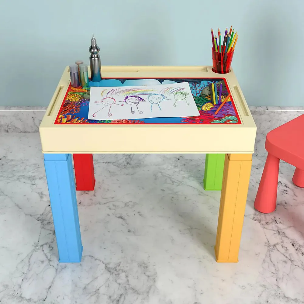 Baby Mermaid Study Table for Kids with Colourful Legs