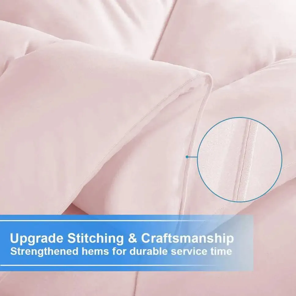 Baby Pink Densely Quilted Double Bed Comforter