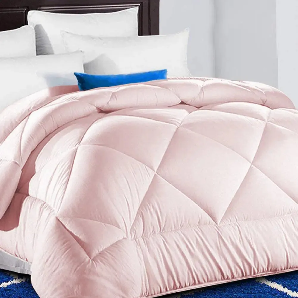 Baby Pink Quilted Double Bed Comforter