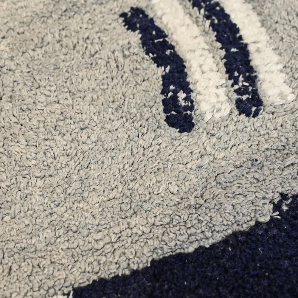 Baby Shark Cut Out High Absorbent Blue Kids Bathmat