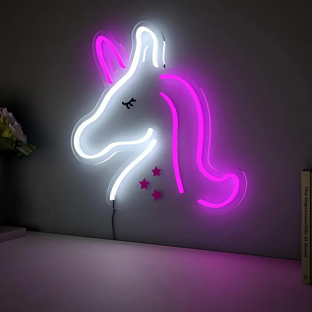 Baby Unicorn Pink LED Neon Light