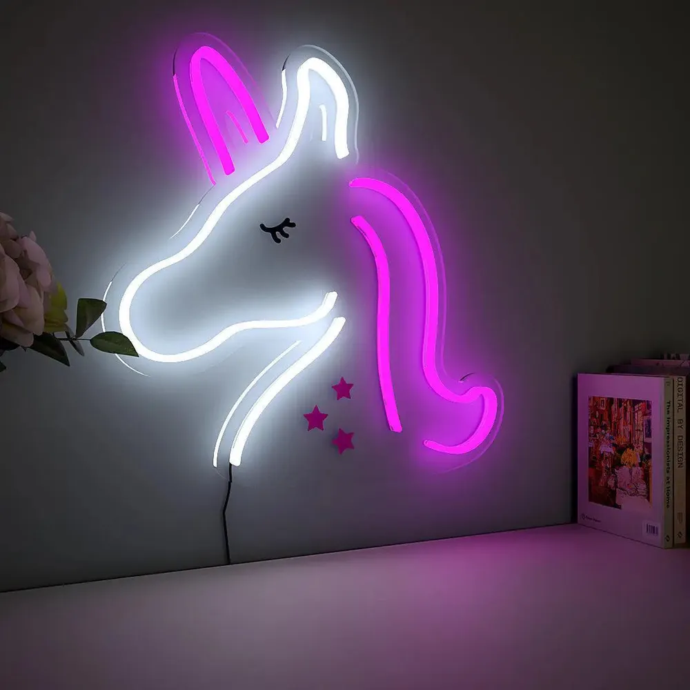 Baby Unicorn Pink LED Neon Light