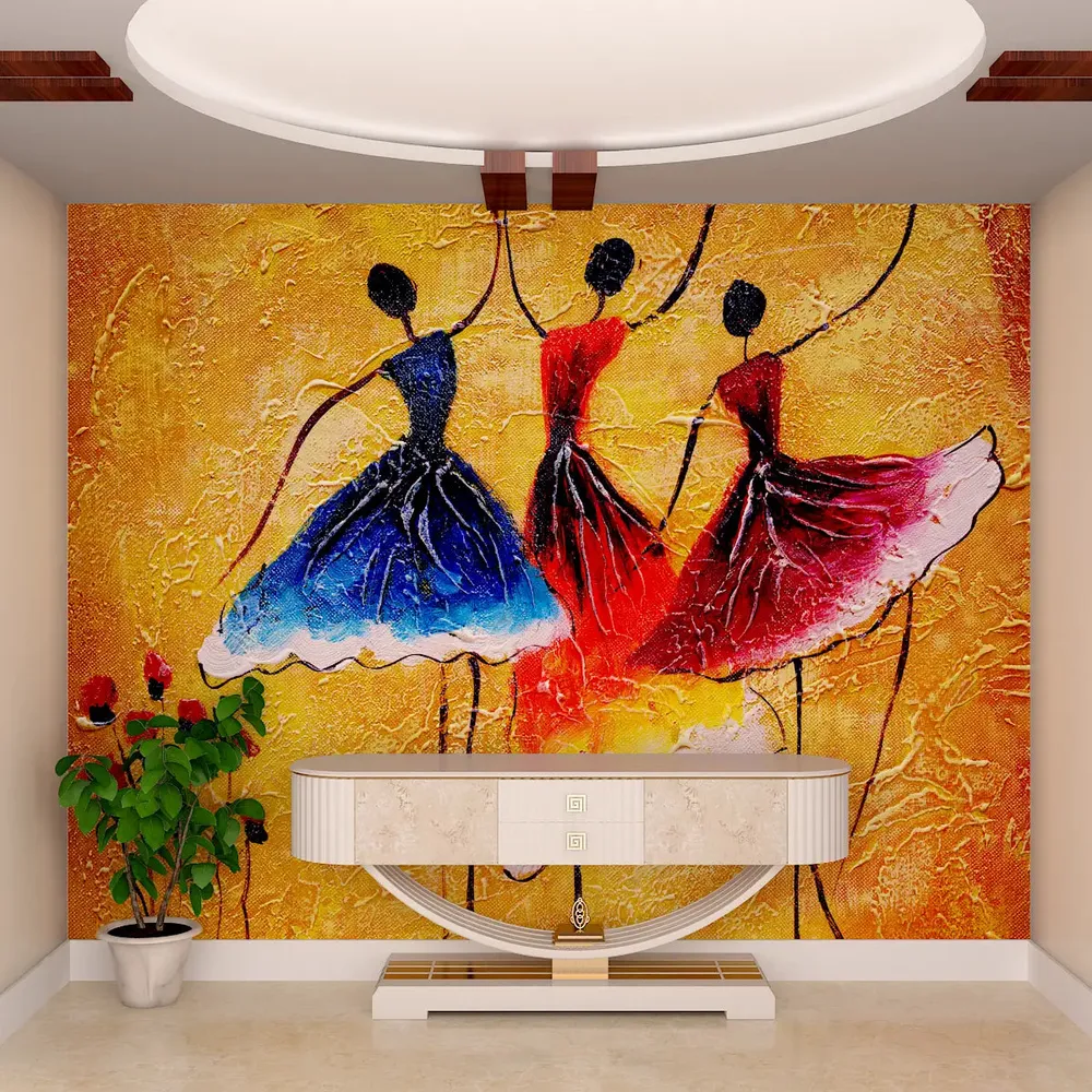 Ballerina Ballet Dancer Wallpaper / High Quality Woven WallPaper /  size 12 ft x 10 ft