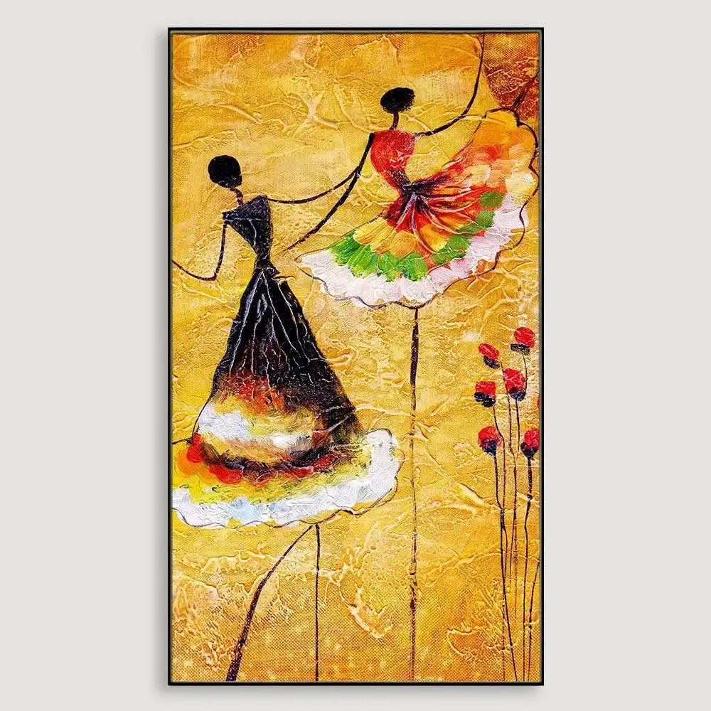 Ballerina Dancer Designer Canvas Wall Painting With Frame