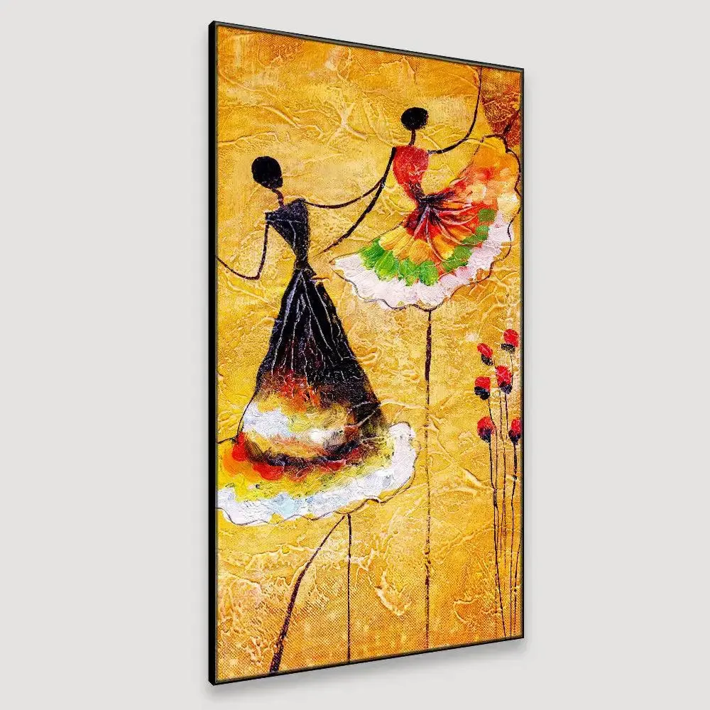 Ballerina Dancer Designer Canvas Wall Painting With Frame