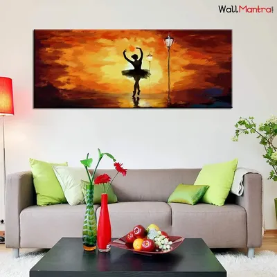 Ballerina Dancing Canvas  Wall Hanging