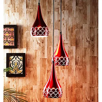 Ballon Shape Designer Bright Red Hanging Light