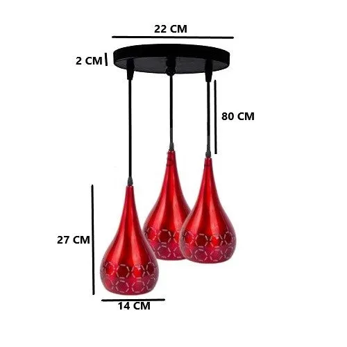 Ballon Shape Designer Bright Red Hanging Light