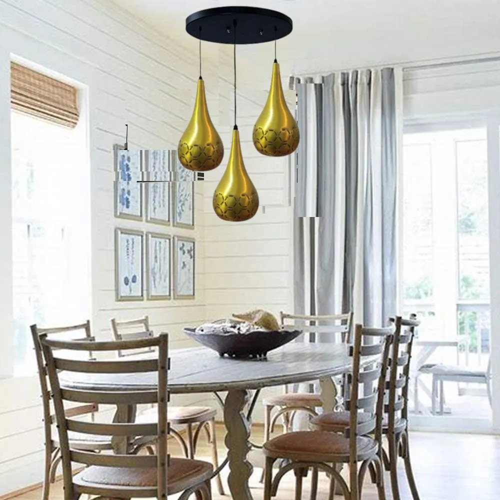 Ballon Shape Designer Shiny Gold Hanging Light