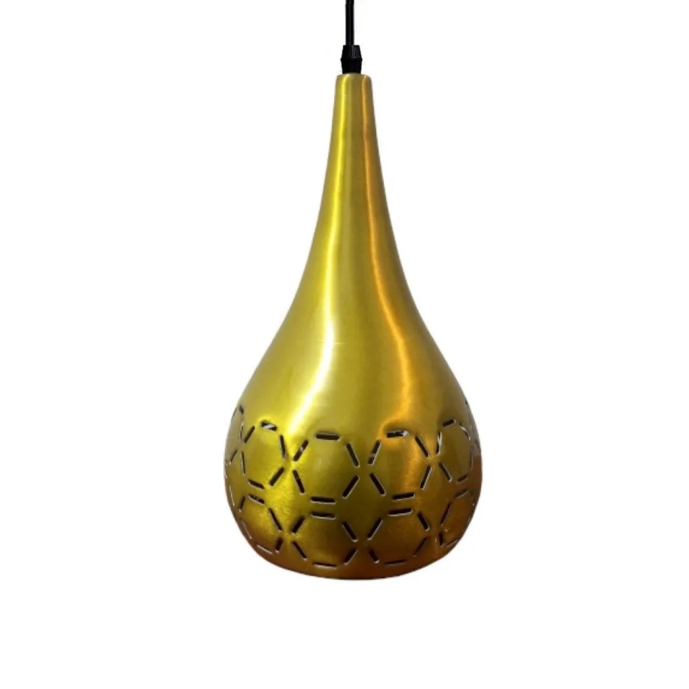 Ballon Shape Designer Shiny Gold Hanging Light