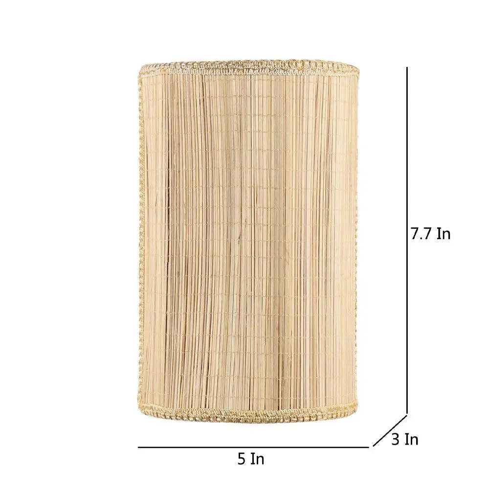 Bamboo Beige Small Wall Light Fixture Single Piece