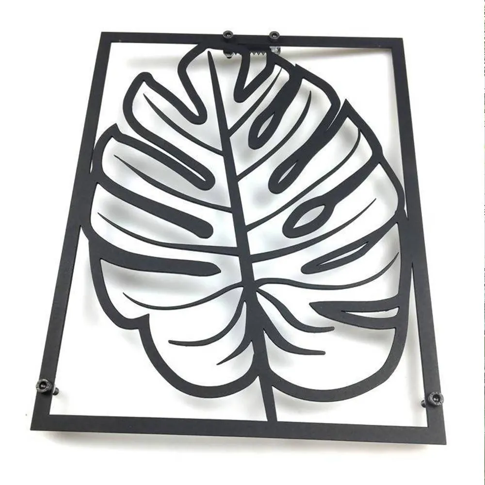 Banana, Monstera, Fern Leaves Metal Art Set of 3