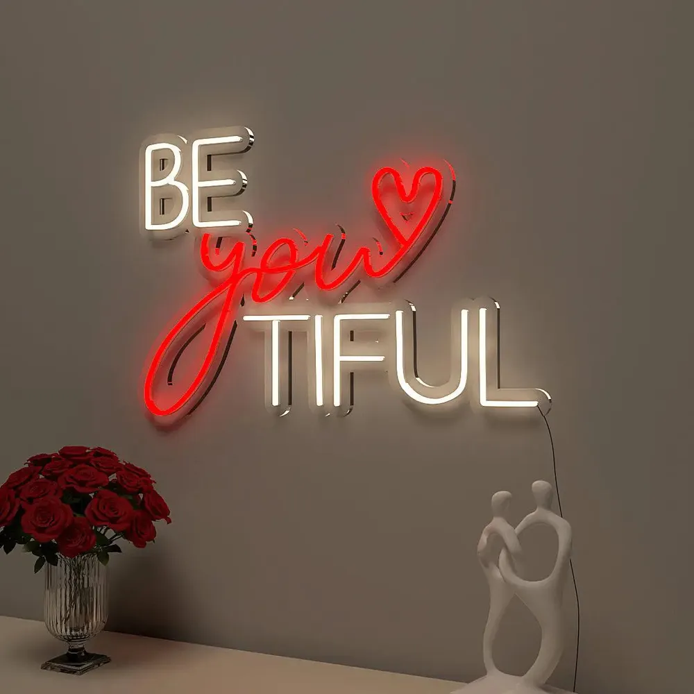 Be You Tiful Warm & Red Neon Light Pink