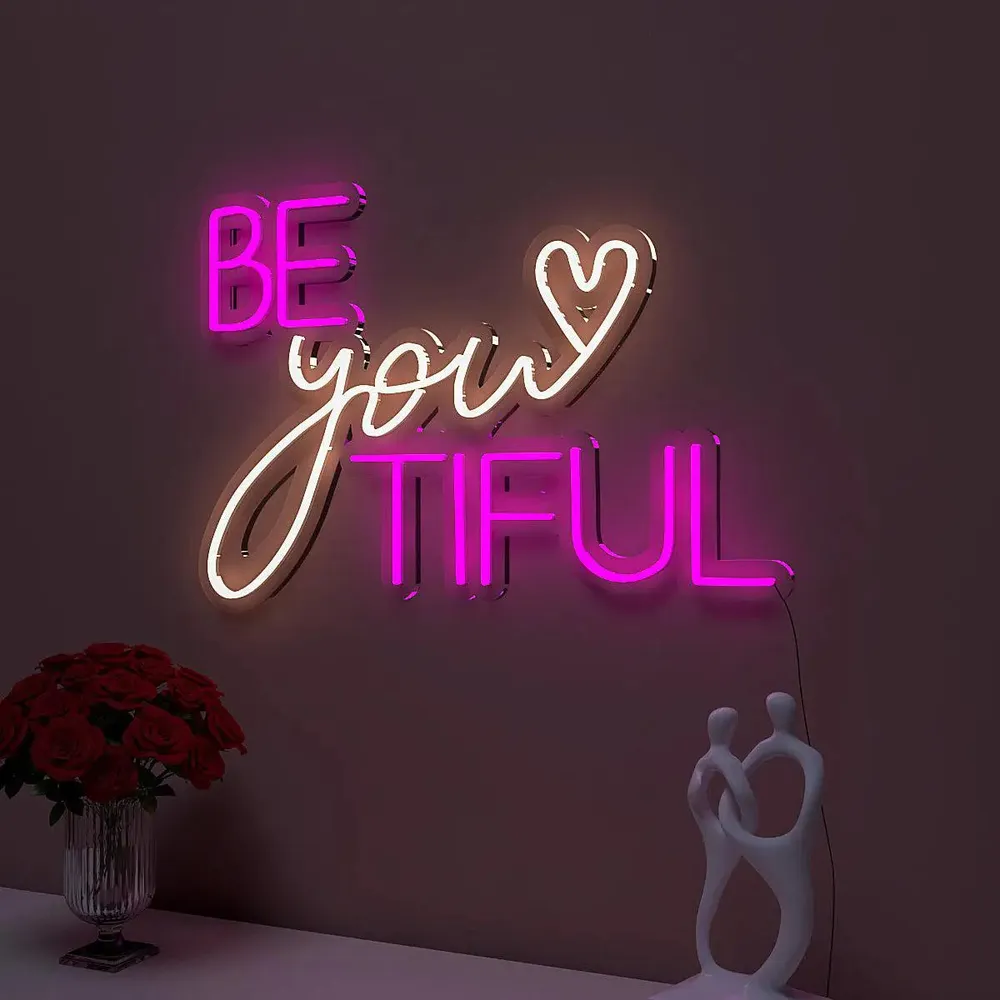 Be You Tiful Warm & Red Neon Light Pink