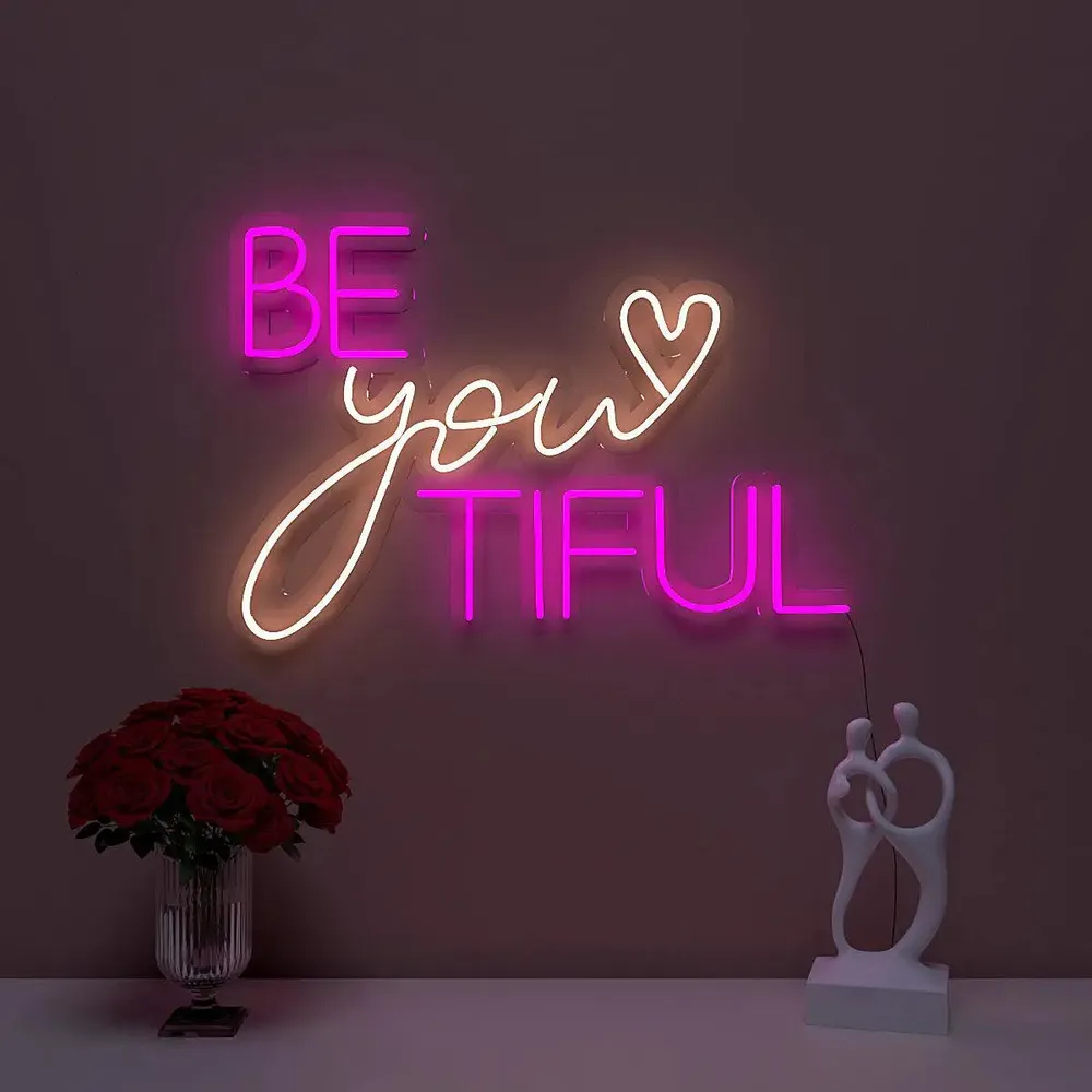 Be You Tiful Warm & Red Neon Light Pink