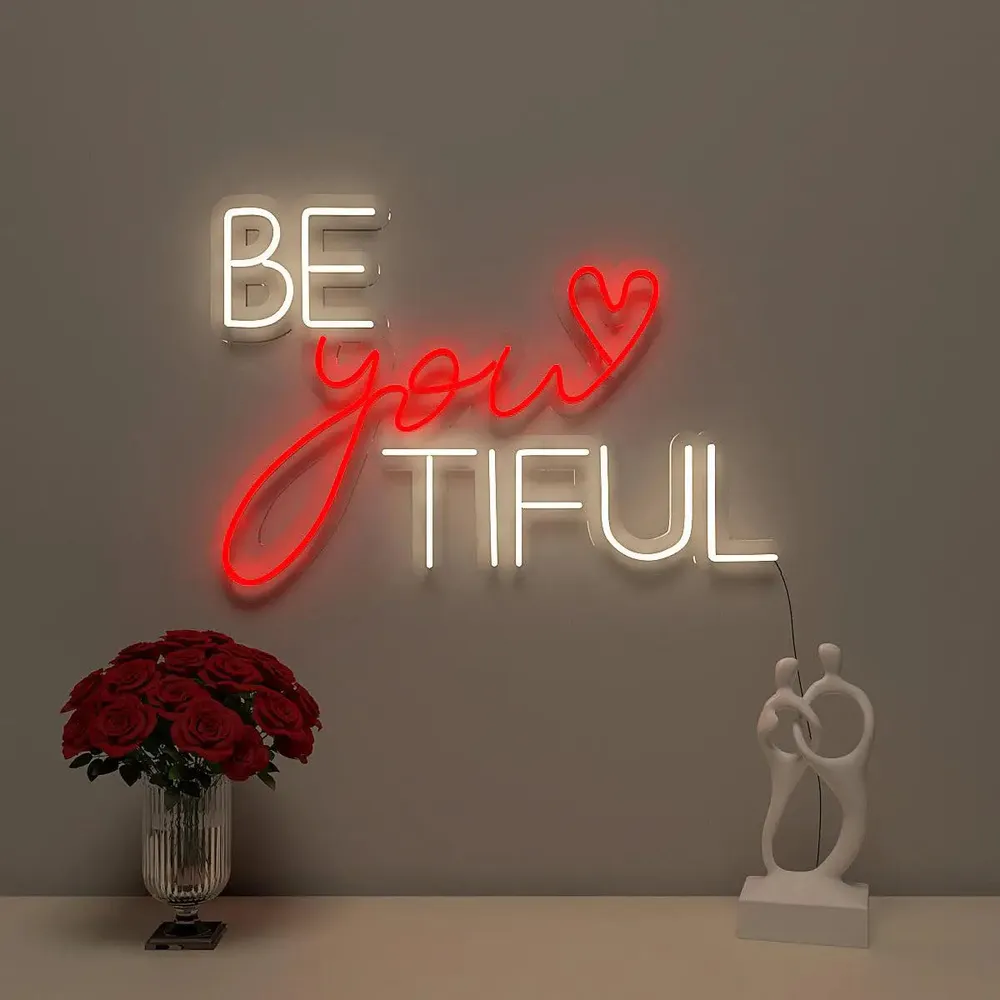 Be You Tiful Warm & Red Neon Light Pink
