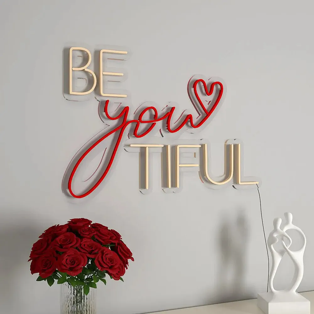 Be You Tiful Warm & Red Neon Light Pink