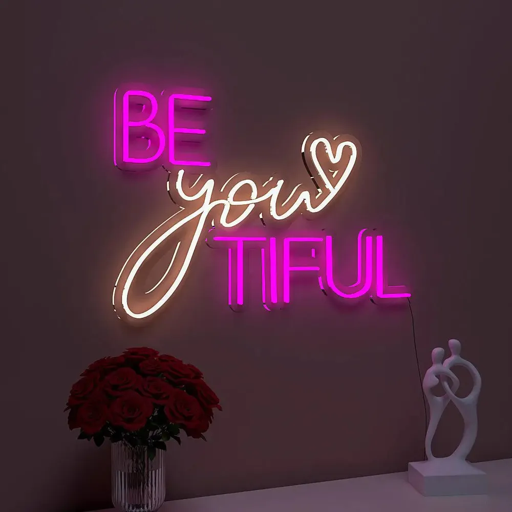 Be You Tiful Warm & Red Neon Light Pink