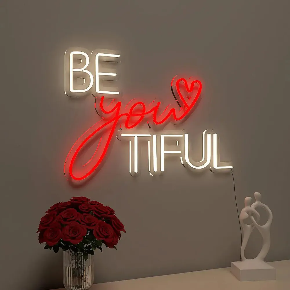 Be You Tiful Warm & Red Neon Light Pink