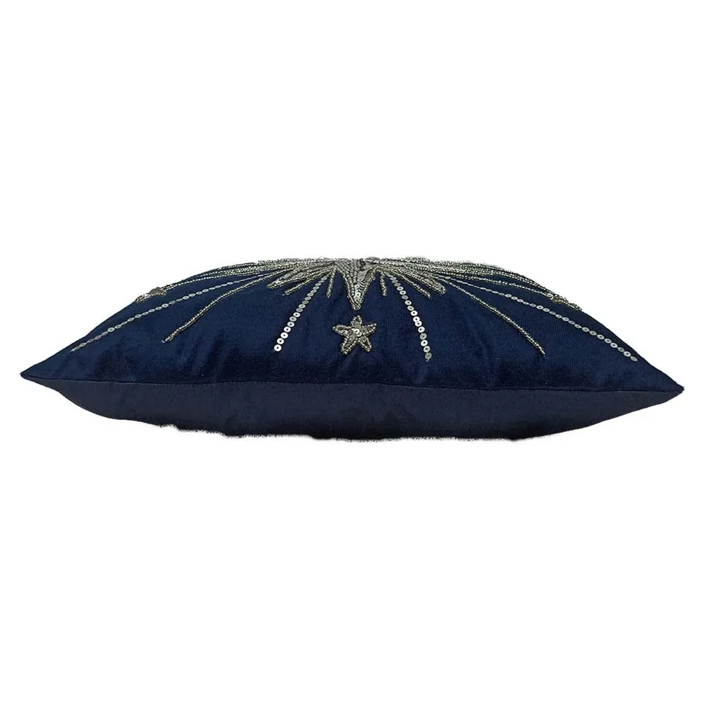 Beaded Embroidery Poly Dupion Cushion Cover