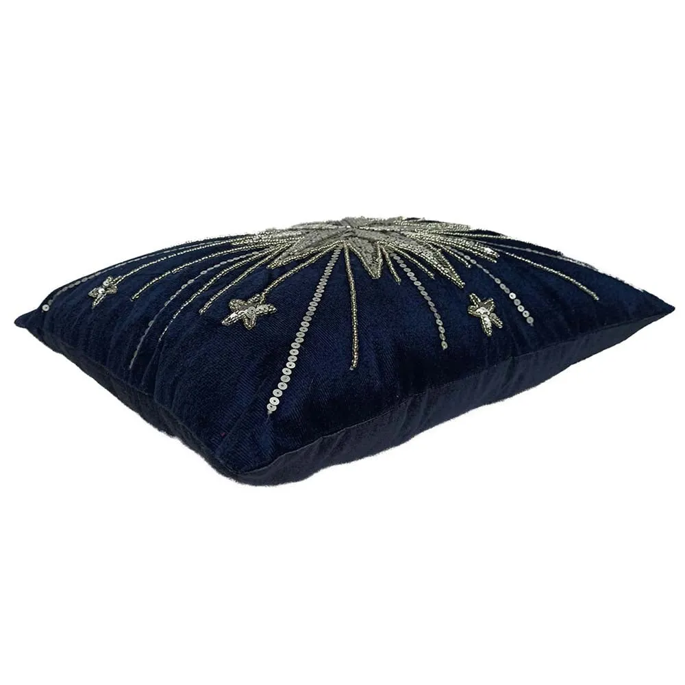Beaded Embroidery Poly Dupion Cushion Cover