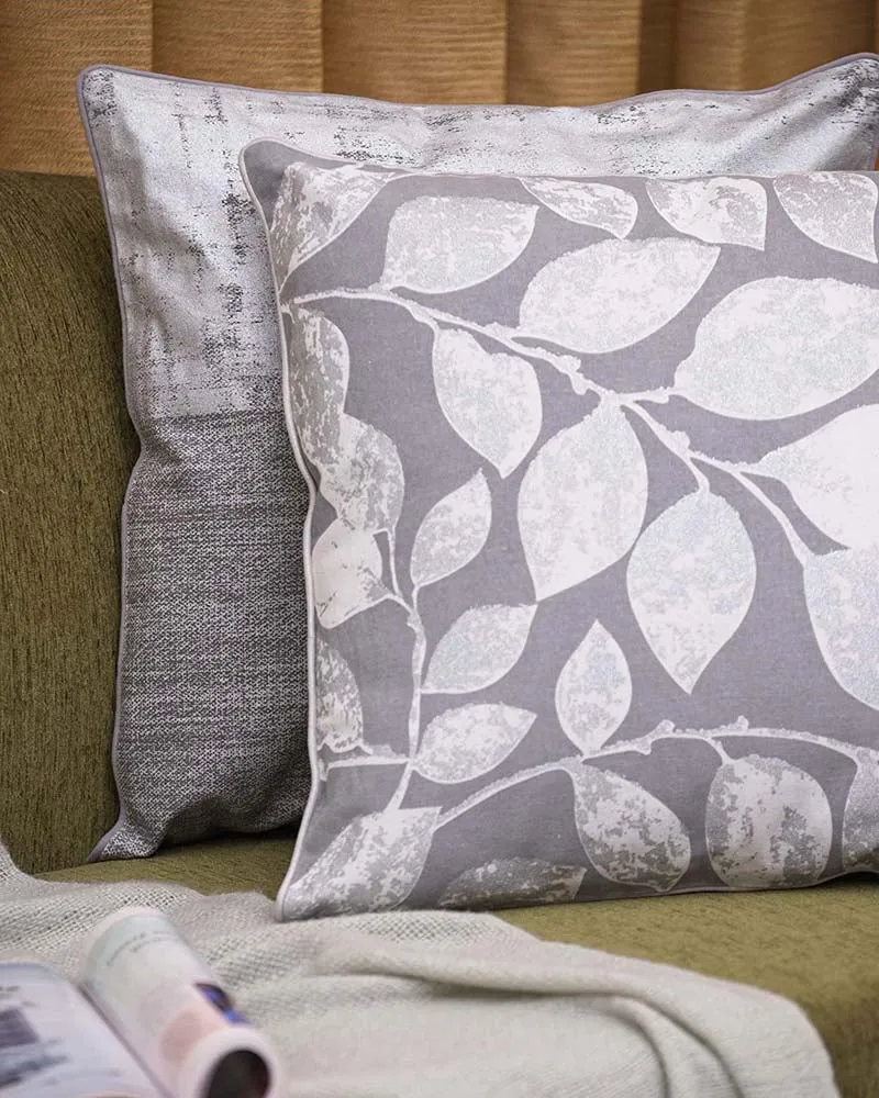 Beaded Modern Designer Grey Cushion Cover Set Of 2