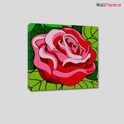 Beatiful Rose Colourful DIY(Do-It-Yourself)/ Paint by numbers canvas painting kit