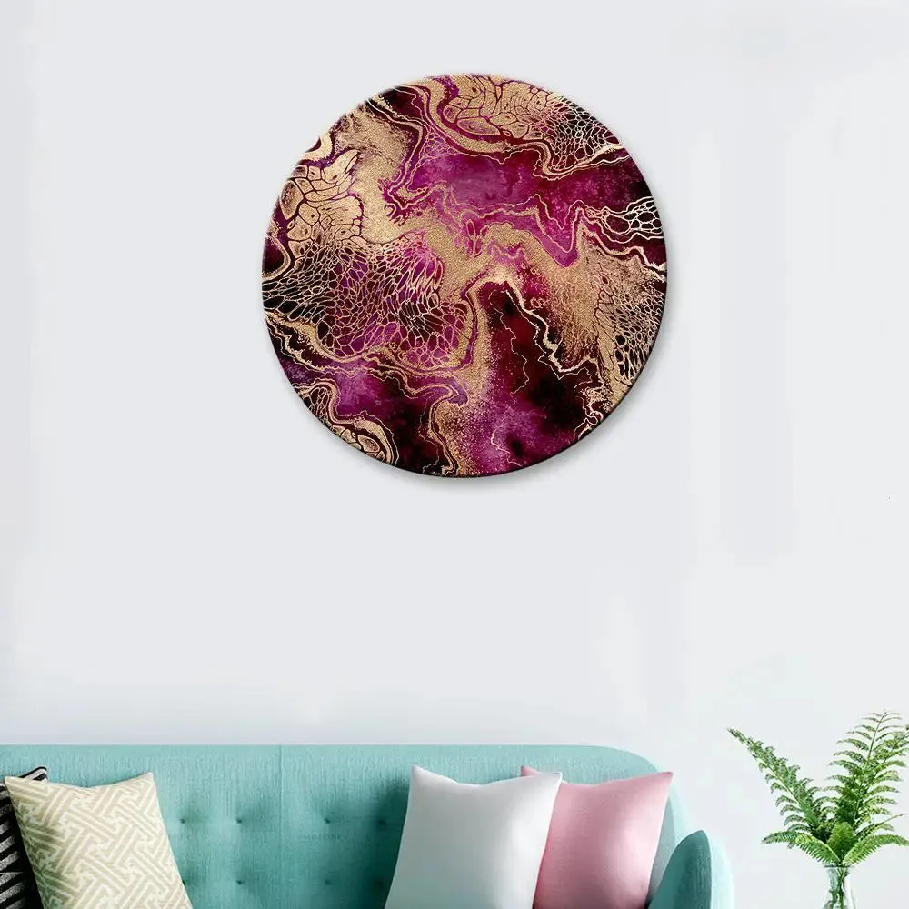 Beautiful Abstract Art Round Shape Canvas wall Painting