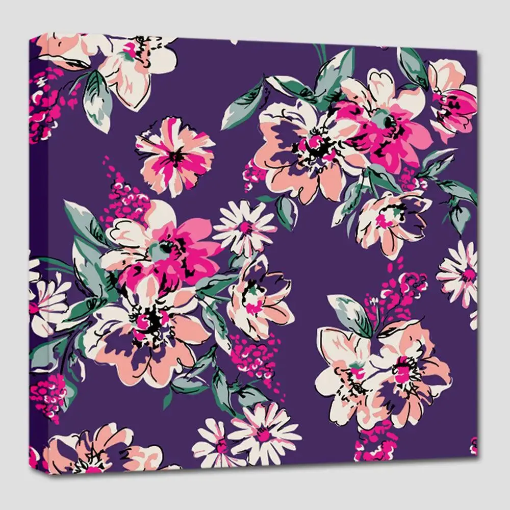 Beautiful Abstract Flowers Colourful DIY(Do-It-Yourself)/ Paint by numbers canvas painting kit