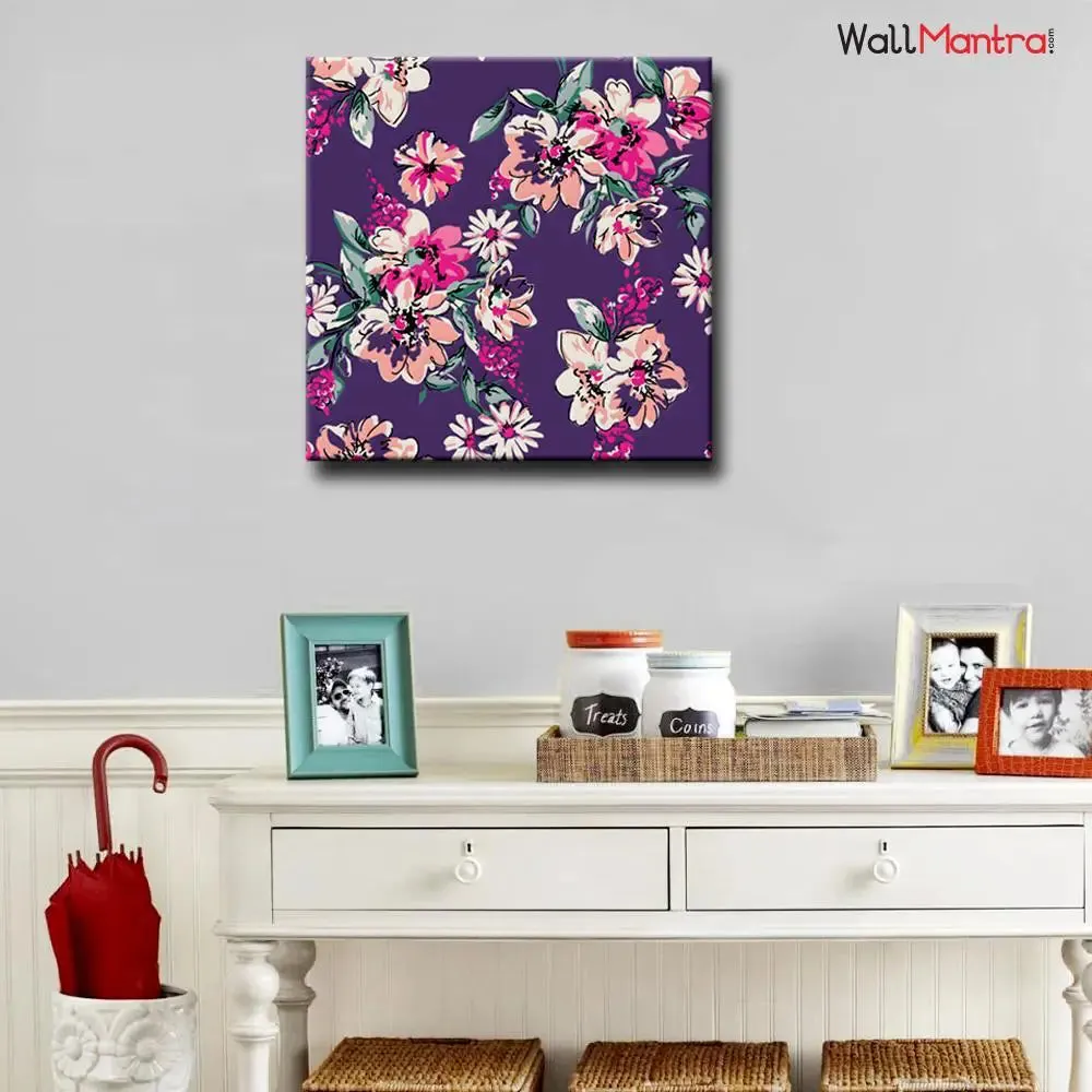 Beautiful Abstract Flowers Colourful DIY(Do-It-Yourself)/ Paint by numbers canvas painting kit