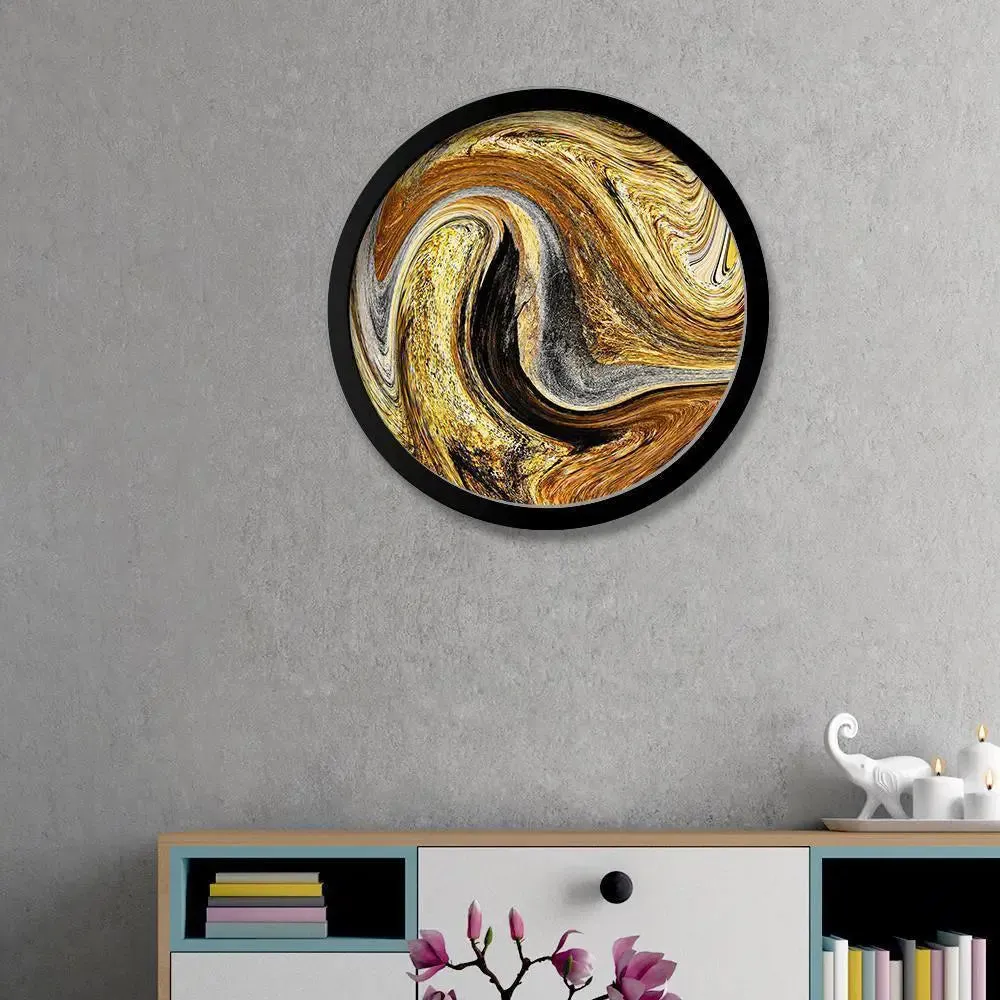 Beautiful Abstract Modern Art With Round Shape Canvas wall Painting