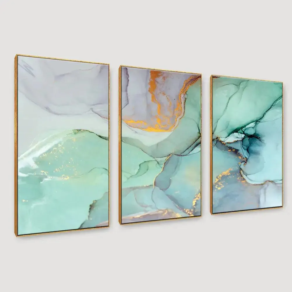 Beautiful Abstract Wall Art Wood Framed Canvas Painting MDF Panels