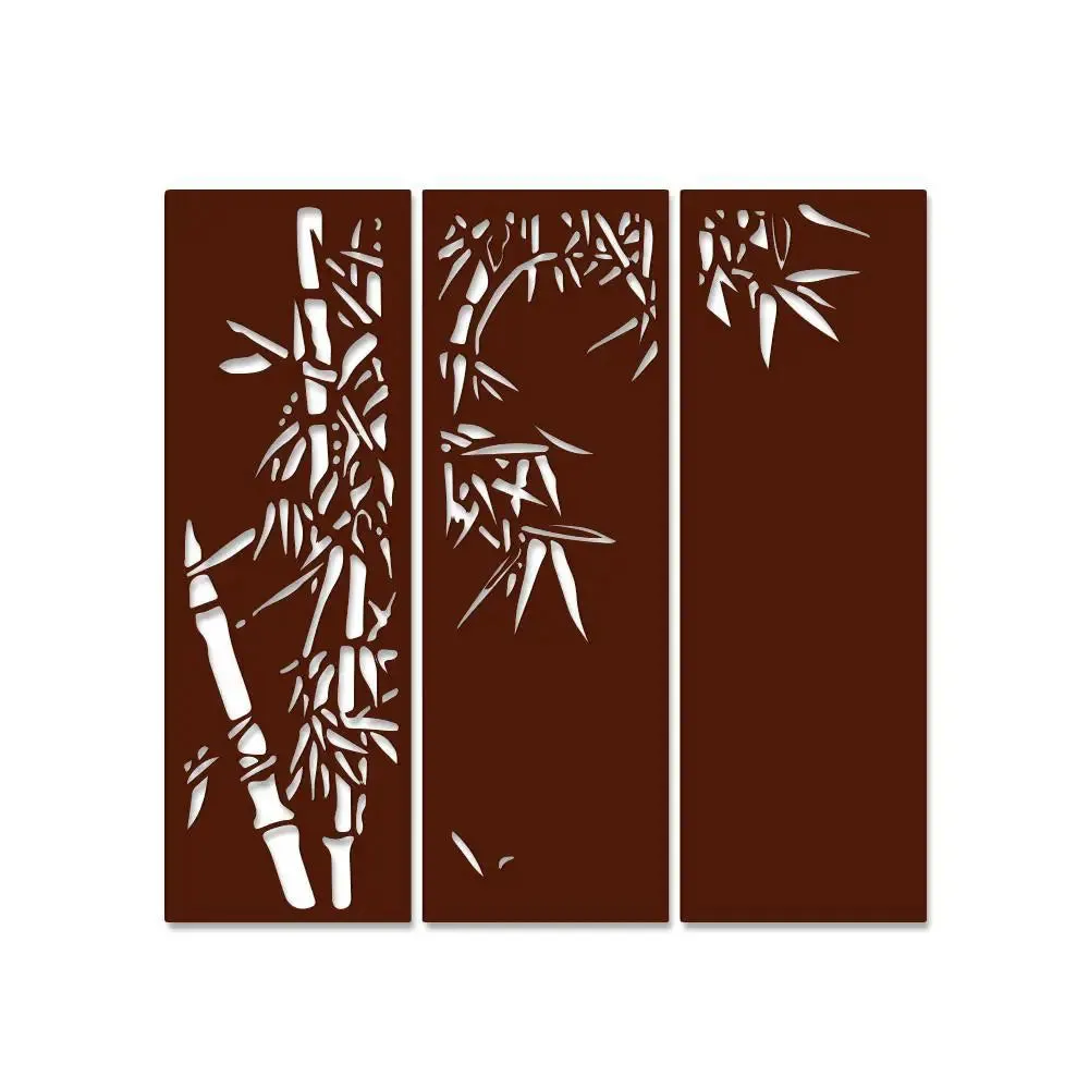 Beautiful Bamboo Tree In Panels Design Wooden Wall Hanging Medium(16 inch X 17 inch)