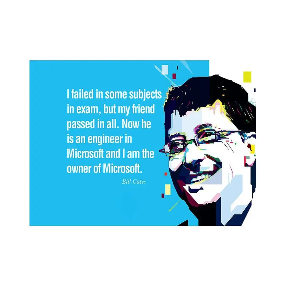 Beautiful Bill Gates Quote Poster Wall Frames Regular Size Poster 9" X 12"