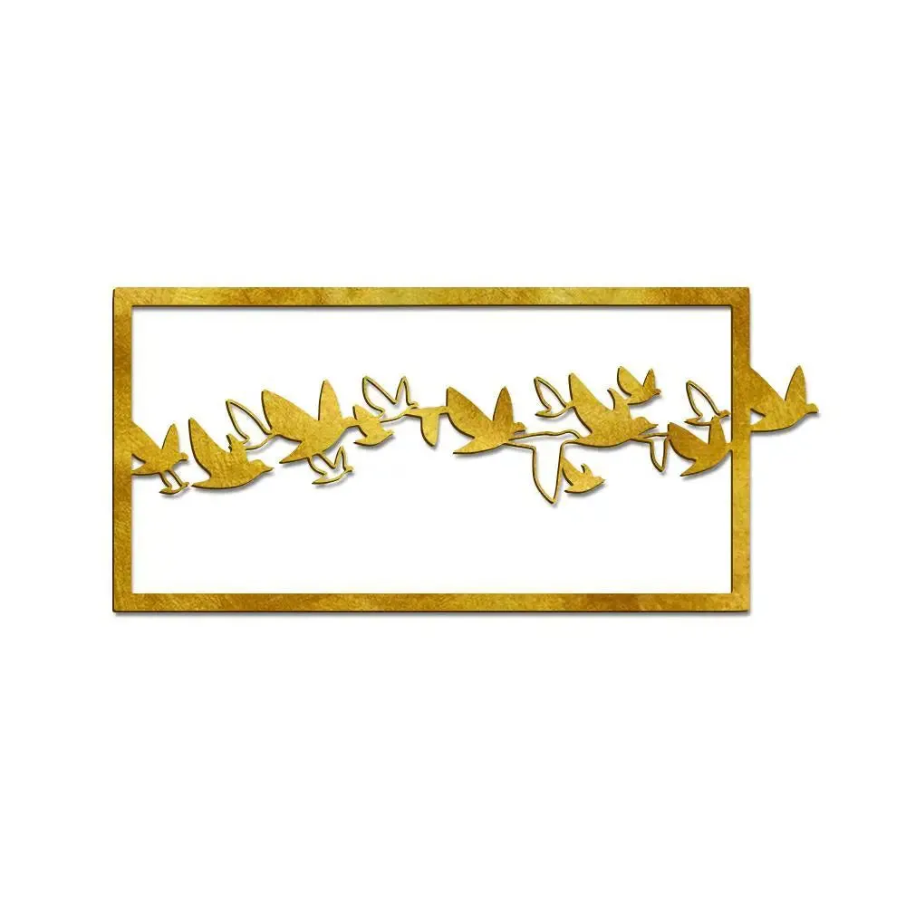 Beautiful Bird Fling in yellow color Design Wooden Wall Hanging Medium(11 inch X 24 inch)