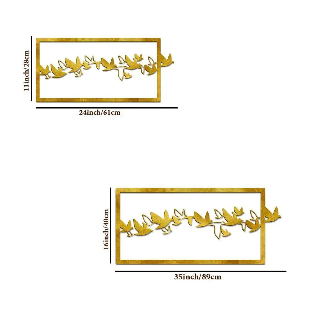 Beautiful Bird Fling in yellow color Design Wooden Wall Hanging Medium(11 inch X 24 inch)