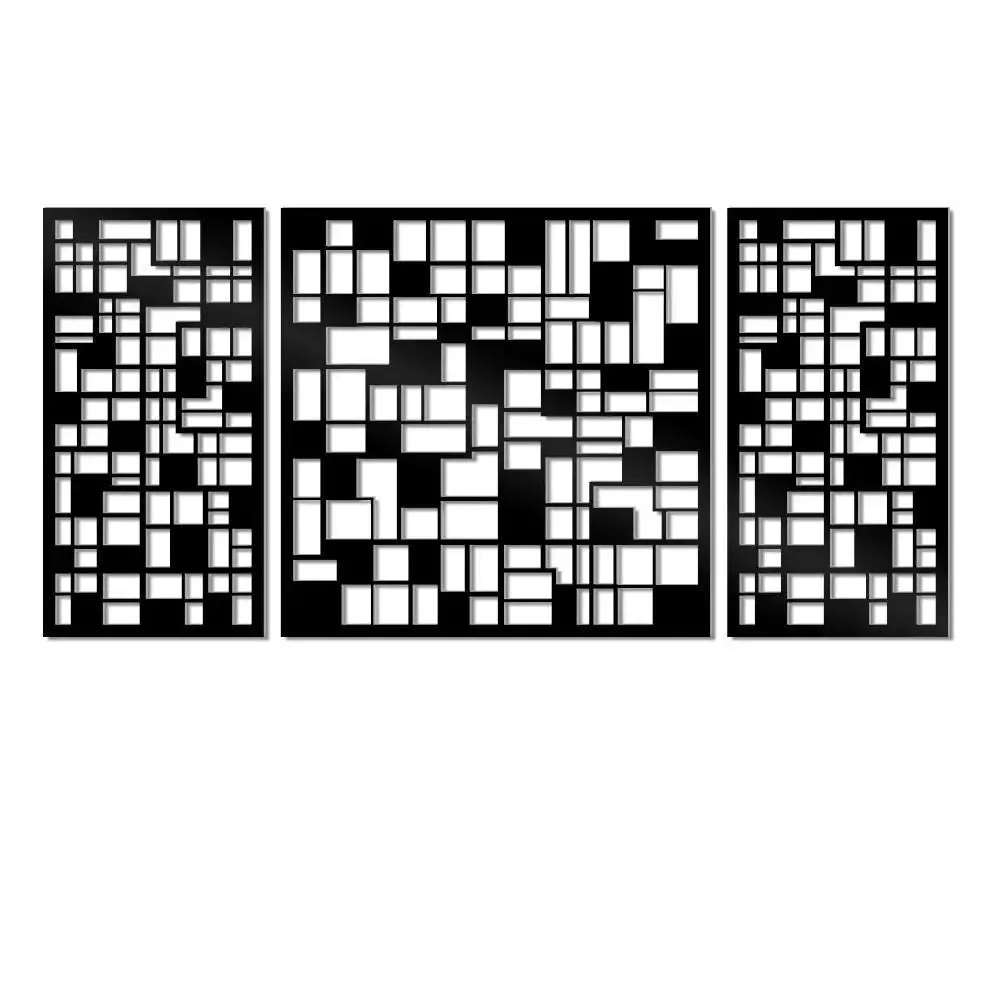 Beautiful Black color Geometric Pattern Design Wooden Wall Hanging Medium(18 inch X 40 inch)