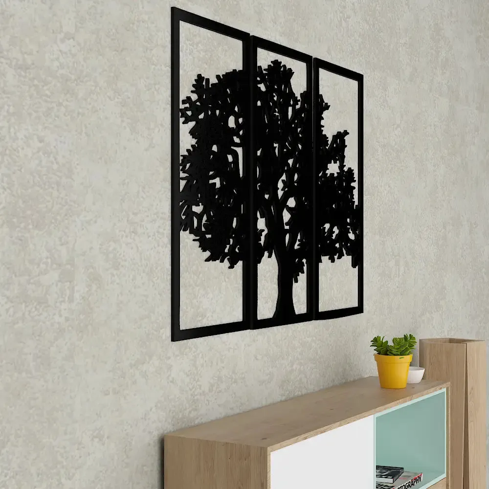 Beautiful Black Color Tree Design Wooden Wall Hanging Medium(18 inch X 26 inch)