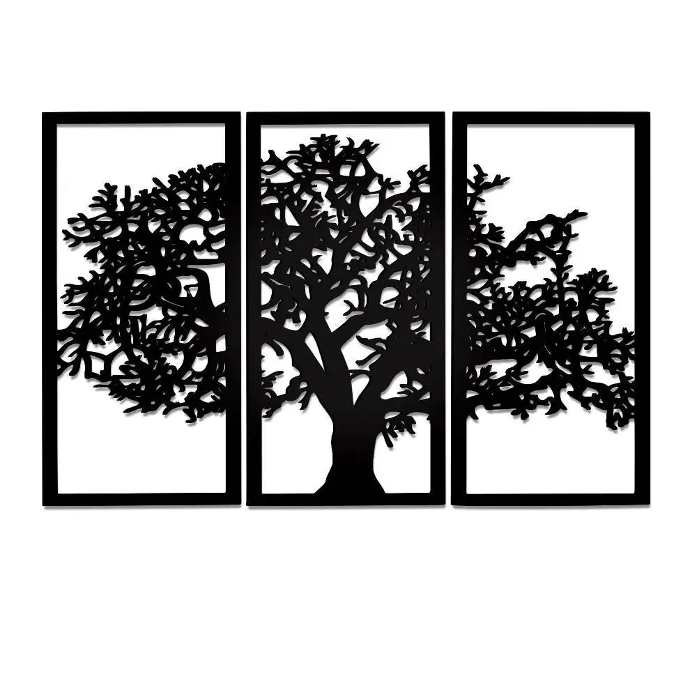 Beautiful Black Color Tree Design Wooden Wall Hanging Medium(18 inch X 26 inch)