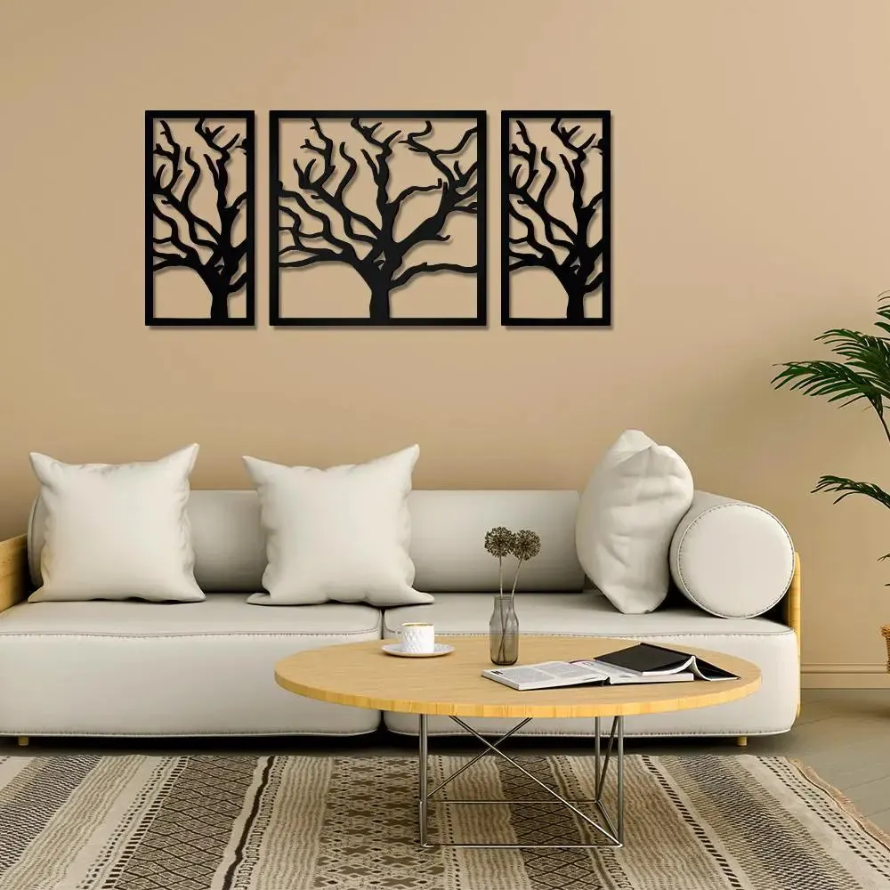 Beautiful Black color Tree Design Wooden Wall Hanging Medium(18 inch X 42 inch)