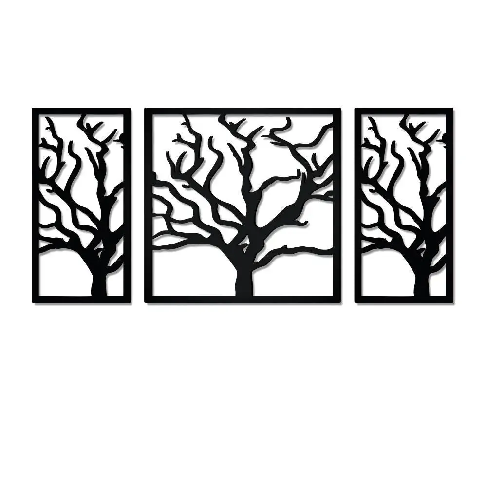 Beautiful Black color Tree Design Wooden Wall Hanging Medium(18 inch X 42 inch)
