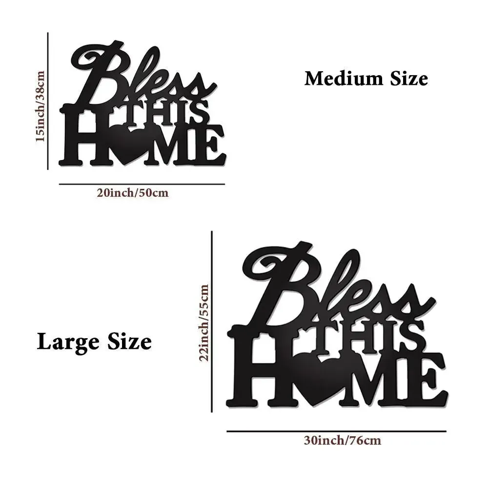 Beautiful Bless this Home Design Wooden Wall Hanging, Living Room Wooden Wall Decoration Medium(15 inch X 20 inch)