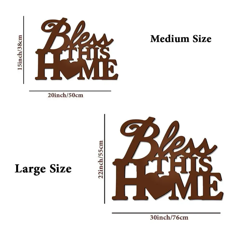 Beautiful Bless this Home in Brown color Design Wooden Wall Hanging Medium(15 inch X 20 inch)